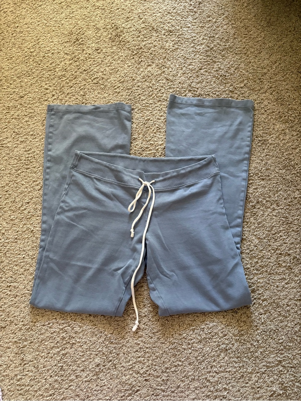 Women Drawstring Lounge Pants in Slate Blue